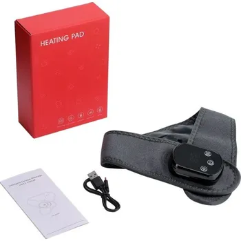 Masážní příslušenství Elektrická krční vyhřívací bandáž 64 x 14 cm s 5 úrovněmi ohřevu, 3 vibračními režimy, LCD displejem a dobíjecí baterií 1800 mAh