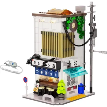 ostatní stavebnice Japonský dům 12.8 x 15.2 x 24.3 cm Architektonická stavebnice 1108 ks Kreativní obchod kavárna čajovna Mini domek pro děti USB světlo