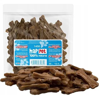 Pamlsek pro psa LISovaná kost z hovězí kůže 12,5 cm 30 KS