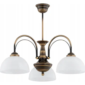 Klasický lustr 3-bodový Opal patina + alabastr E27 LEMIR Lighting