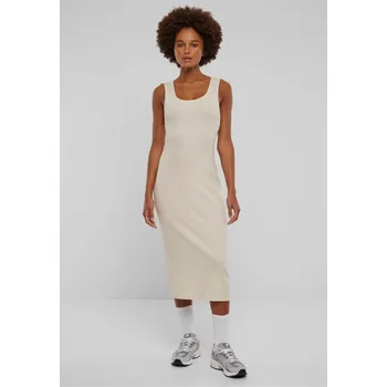 Dámské šaty Ladies Rib Top Dress - whitesand XL