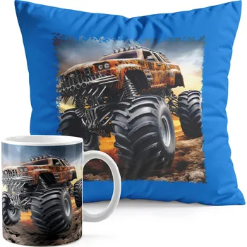SADA HRNEK + POLŠTÁŘ MODRÝ - AUTO MONSTER TRUCK