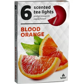 Svíčka Parafínová čajová svíčka pomeranč Admit 6 ks