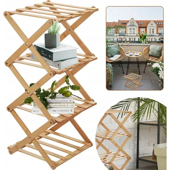 SKLÁDACÍ BOTNÍK ORGANIZÉR NA OBUV 4 ÚROVNĚ STOJAN REGÁL POLICE