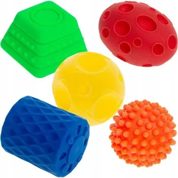 Hračka pro nejmenší SENZORICKÉ MÍČKY TULLO PRO DĚTI MĚKKÉ TVARY VZDĚLÁVACÍ