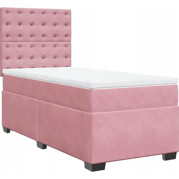 Postel Čalouněná jednolůžková postel VidaXL 90x200, růžové odstíny