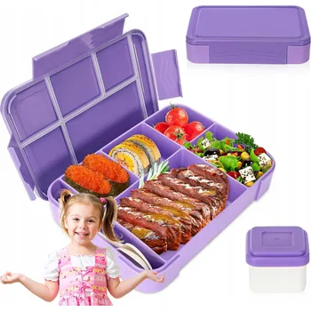 Svačinový box LUNCHBOX SVAČINOVÝ BOX VZDUCHOTĚSNÁ BOX BENTO 1330 ml S PŘIHRÁDKAMI SOS