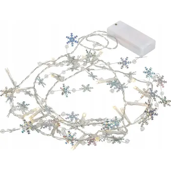 Vánoční dekorace Světelný závěs Livarno Home sněhová vločka 11 - 20 světel