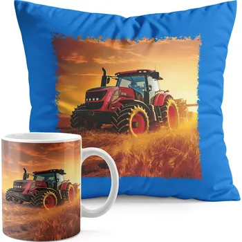 SADA HRNEK + POLŠTÁŘ MODRÝ - TRAKTOR ZEMĚDĚLSKÝ STROJ ZEMĚDĚLEC