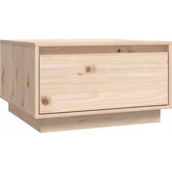 Konferenční stolek Dřevěný konferenční stolek z borovice 55 x 56 x 32 cm se zásuvkou