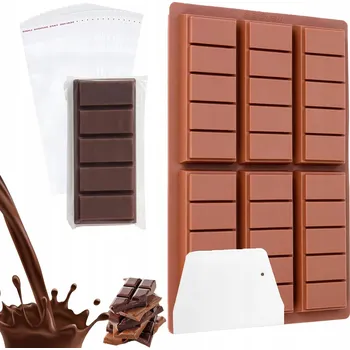 Nádoba na pečení SILIKONOVÁ FORMA NA ČOKOLÁDU, PRALINKY, LED, VOSK – VELKÁ