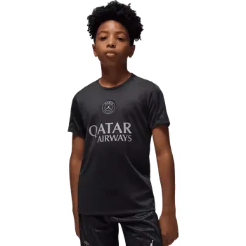 Chlapecké tričko Dětské tréninkové tričko Nike PSG x Jordan 25/26 Strike černé