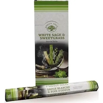 Čajovna Green Tree Indické vonné tyčinky Bílá Šalvěj - Sladká Tráva 15 g