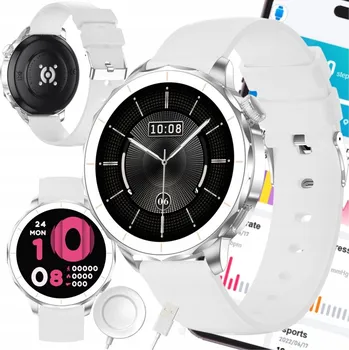 Hodinky Chytré Hodinky DIAWAY HD X2MINI PRO PLUS STŘÍBRNÉ se stříbrným silikonovým řemínkem