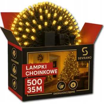 Vánoční dekorace SVĚTELNÝ ŘETĚZ 500 LED VÁNOČNÍ STROMEČEK VENKOVNÍ VNITŘNÍ TEPLÁ BÍLÁ 8 REŽIMŮ