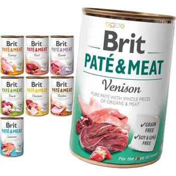 Krmivo pro psa BRIT Pate&Meat Vlhké krmivo mix chutí 8x400g BEZ OBILOVIN