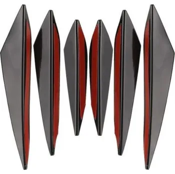 Lišta karosérie 6 ks černé ochranné lišty na nárazník 20 cm 16,5 cm 13,5 cm Univerzální sada proti kolizi pro tuning aut Dekorativní ochrana předního nárazníku