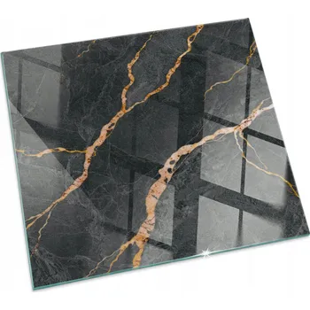 Obraz Podložka pod Kamna, elegantní mramor se žilkami, čtvercová 60x60 cm