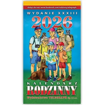 Kalendář Rodinný kalendář 2026 Telegraph, trhací, 7,6 x 13,5 cm