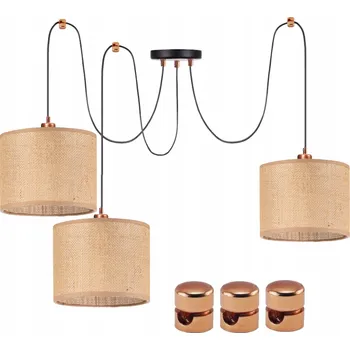 Stojací lampa LAMPA SPIDER SPYDER SE STÍNIDLEM JUTA BOHO ETNO LED E27