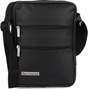 Pánská kožená taška přes rameno, cestovní, reportérka černá Beltimore