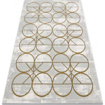 Koberec Koberec EMERALD exkluzivní 1010 glamour, styl kruhy krém/zlatý