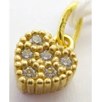 Přívěsek Klenoty Budín Dámský zlatý přívěsek se zirkony zamilované srdíčko 585/0,53gr HK3270 (Klenoty Budín Dámský zlatý přívěsek se zirkony zamilované srdíčko 585/0,53gr HK3270)