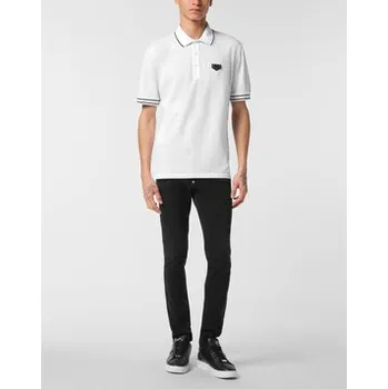 Pánské oblečení PHILIPP PLEIN Polokošile 25571 Bílá Slim Fit M