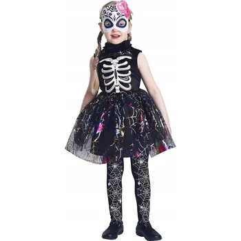 Karnevalový kostým Kostým převlek kostým, kostlivec, halloween los muertos 128 cm