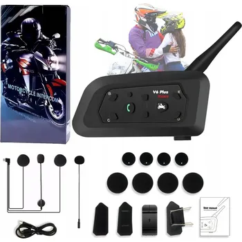 Interkom na motorku INTERKOM PRO MOTOCYKLY S BLUETOOTH 1500M V6 PLUS VODĚODOLNÝ IPX67
