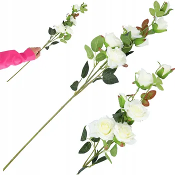 umělá květina Umělé květy růže jako živé na balkon větvičky do vázy aranžmá 93 cm