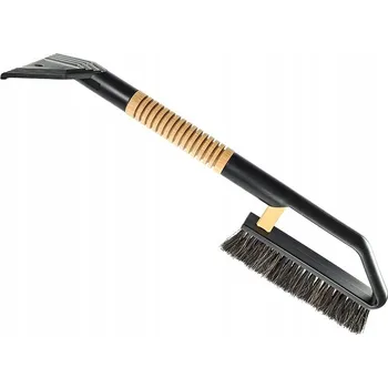 Kuchyňská škrabka Kartáč-škrabka 55 cm s mosaznou čepelí a dřevěnou vroubkovanou rukojetí