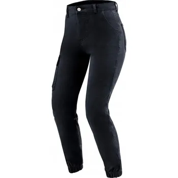 Moto kalhoty Dámské motocyklové džíny OZONE JANE LADY JOGGER STŘIH ČERNÉ černé + DÁRKY ZDARMA