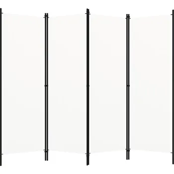 Paraván Paraván 4-panelový, bílý, 200 x 180 cm