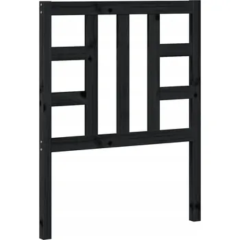 VidaXL Čelo postele, černé, 81x4x100 cm, masiv