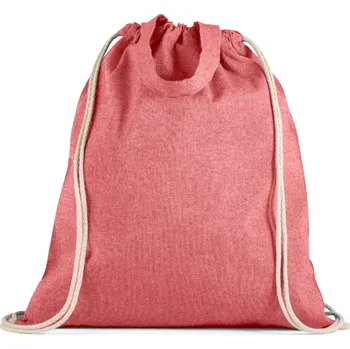 RISSANI. Stahovací vak z recyklované bavlny (70 %) a recyklovaného polyesteru (30 % rPET) (140 g/m²) - Červená