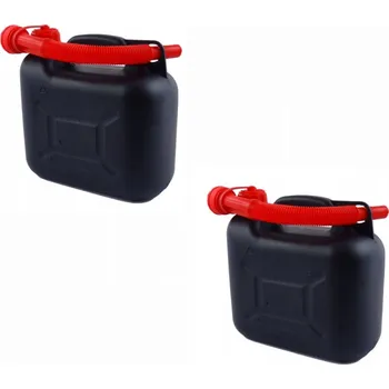Kanystr PLASTOVÝ KANISTR 20L S ATESTEM NA PALIVO, NAFTU, BENZÍN 2ks černý