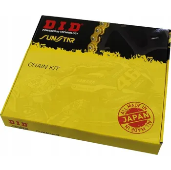Řetězová sada pro motocykl ŘETĚZOVÁ SADA DID 530ZVMX ZLATÁ 112, ROZETA SUNF524-17, KOLO SUNR1-5363-43 (530ZVMX ZLATÁ)