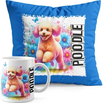 SADA HRNEK + POLŠTÁŘ MODRÁ - PES PSI PEJSEK PLEMENO PUDL