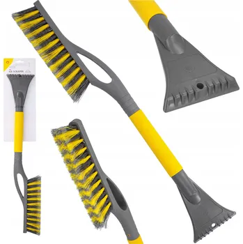 Autoškrabka Škrabka na okna se štětcem na led a sníh 2v1 pro odklízení sněhu z auta