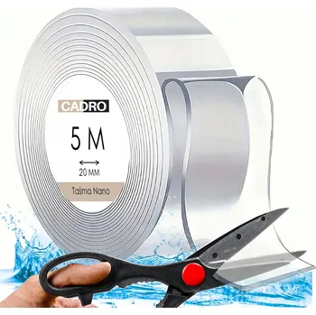 Lepicí páska Nano oboustranná páska 5m 20mm montážní voděodolná silná průhledná