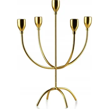 Obraz Zlatý svícen 5ramenný kandelábr glamour