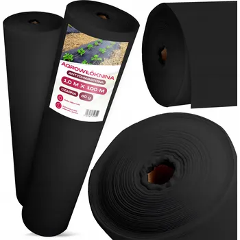 Mulčovací textilie Mulčovací textilie (proti plevelu) černá 100 x 10000 cm 80 g/m2