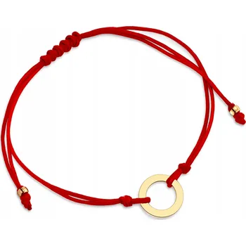 Náramek Zlatý náramek 585 provázkový s kolečkem (kroužkem)