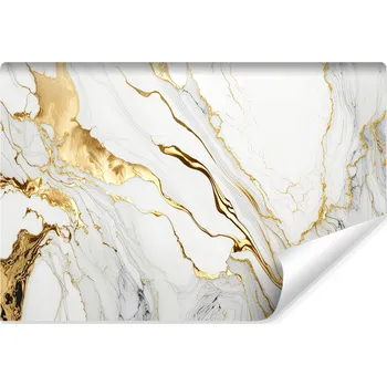 Fototapeta Fototapeta do obývacího pokoje Bílý MRAMOR Glamour styl Abstrakce Kámen 270x180 cm