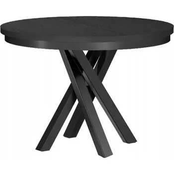 Jídelní stůl Kuchyňský stůl Kondela kulatý černý 100 x 100 x 75 cm