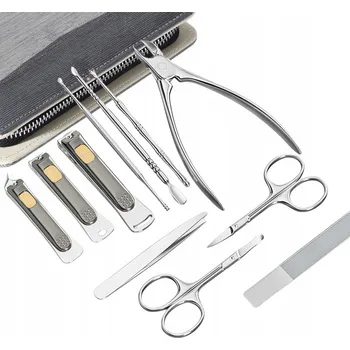 11dílná SADA NA MANIKÚRU A PEDIKÚRU NA NEHTY POUZDRO ORGANIZÉR BEAUTIFLY