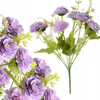 umělá květina KYTICE UMĚLÉ KVĚTY DEKORATIVNÍ FIALOVÁ DEKORACE KYTICE DO VÁZY 30cm 1 Ks