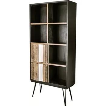 Knihovna Knihovna Adesso 90 cm z masivu hnědý/černý