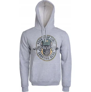 Pánská mikina Mikina s kapucí Bavlněná sportovní mikina Summit Push Your Limit Šedá XL